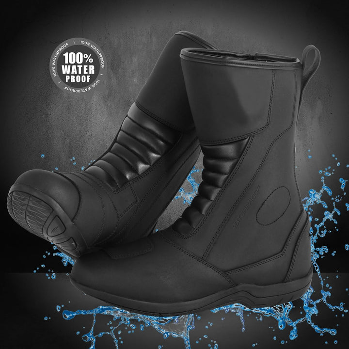 Motorradschuhe für Herren, verstärkte Strassenschuhe, Motorradstossschutz, rutschfeste Sohle, bequem