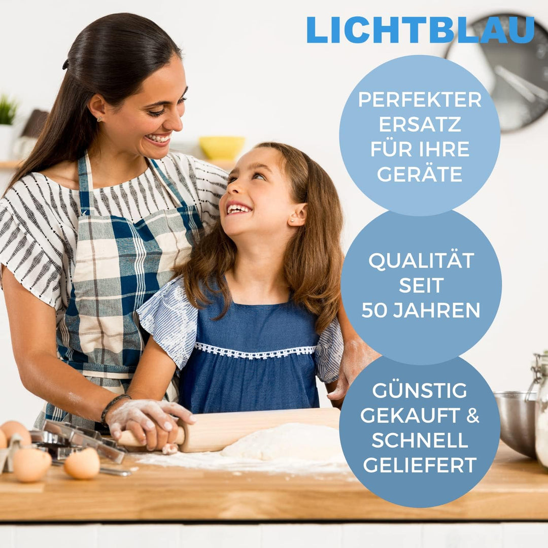 LICHTBLAU Knethaken mit Teigabweiser weiss für Küchenmaschine Bosch I Ersatz Knethaken passend für B