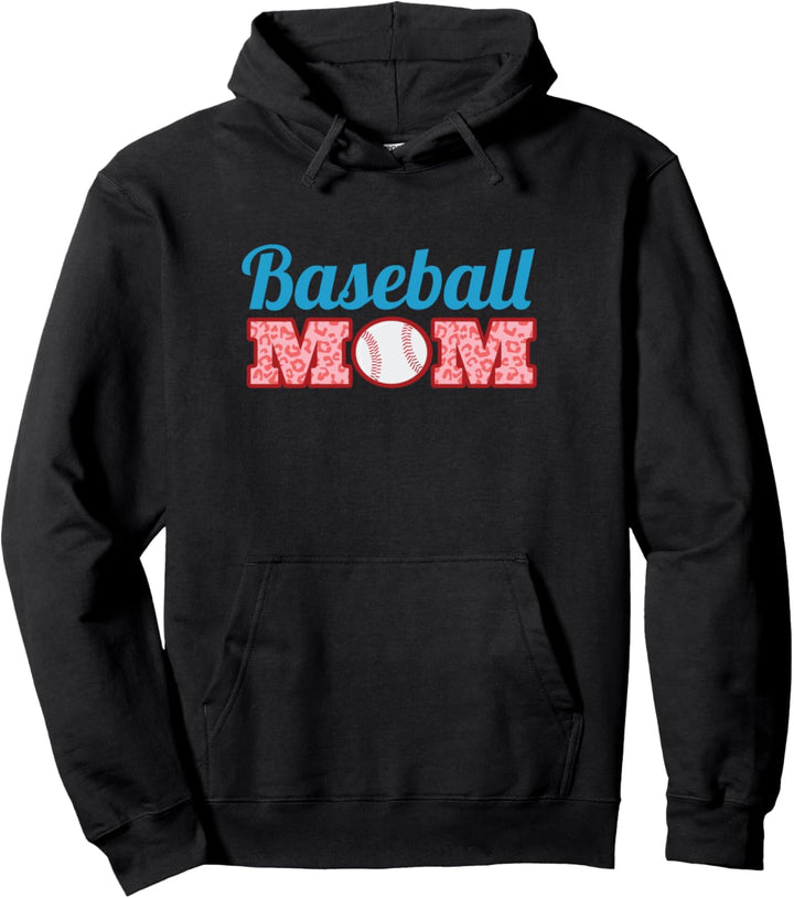 Baseball MOM Momslife Leopard Softball-Spiel, Mama womans Pullover Hoodie