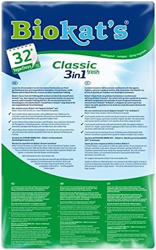 Biokat's Classic fresh 3in1 mit Frühlings-Duft - Klumpende Katzenstreu mit 3 unterschiedlichen Korng