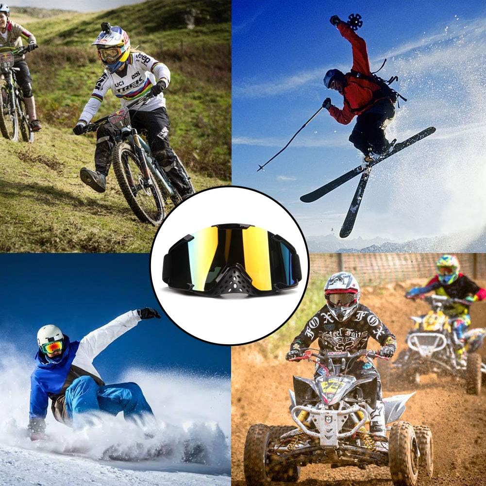Motocross Brille, Dirt Bike Brille Crossbrille Erwachsene PU Harz Motorradbrille Winddicht ATV Brill