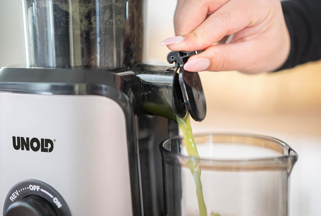 Unold 78275 Slow Juicer Sam, Entsafter mit grossem Einfüllschacht und 300W Motor für Obst, Gemüse, S