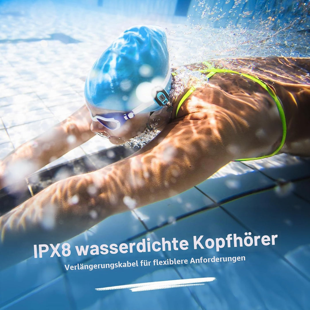 AGPTEK IPX8 Wasserdicht MP3 Player, 8GB HiFi MP3 Musik Player zum Schwimmen und Laufen, mit wasserdi
