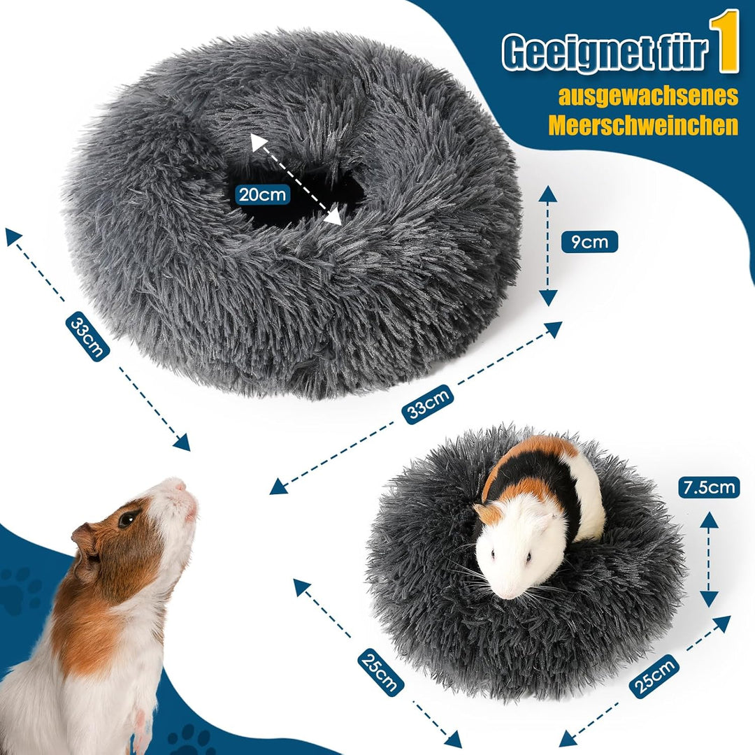 Plüsch Meerschweinchen Bett, Meerschweinchen Kuschelhöhle, herausnehmbares Kissen, super gemütlich,