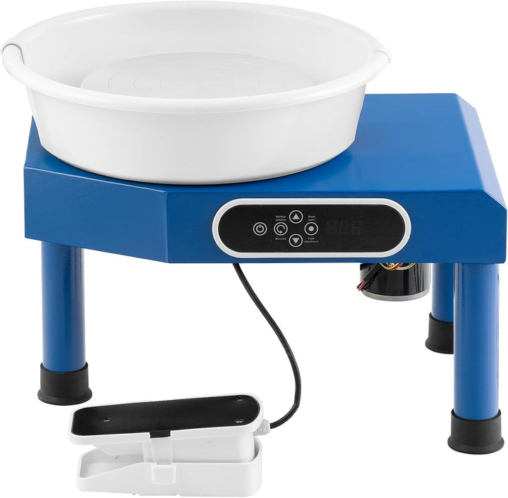 SEVICO Elektrische Töpferscheibe Maschine 350W Fussantrieb 0-300 U/MIN Tonspinnrad 25CM Formmaschine