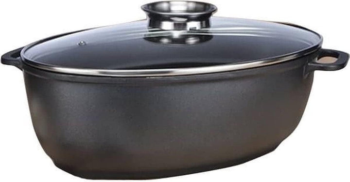 Aluguss-Bräter 8,3 L, 2-fache Antihaft-Beschichtung, mit Glasdeckel