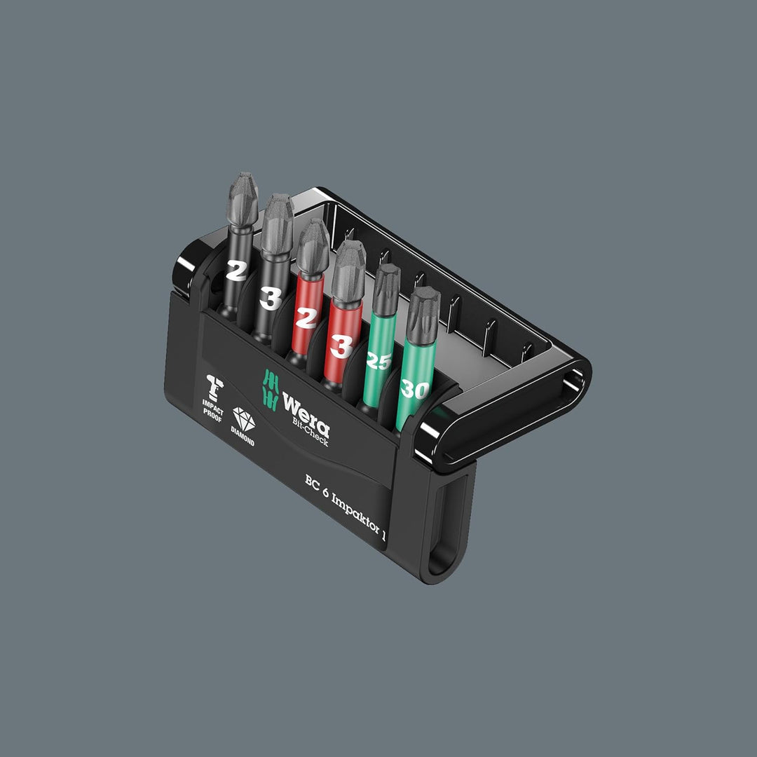 Wera Bit-Sortiment, Bit-Check 6 Impaktor 1, 6-teilig, 05057695001 Bit-Check 6 Impaktor 1 Single, Bit