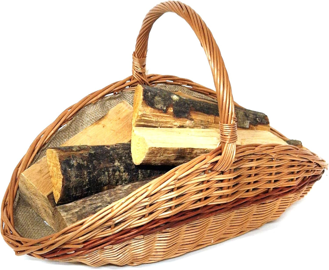 Tigana - Kaminkorb Holzkorb Kaminholzkorb aus Weide mit Jute (Art. 90202-2F)