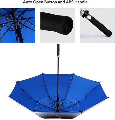 G4Free 62/68/72 Inch UV-Schutz Winddicht Sonnen- und Regenschirm Golfschirm Autorisches Öffnen Doppe