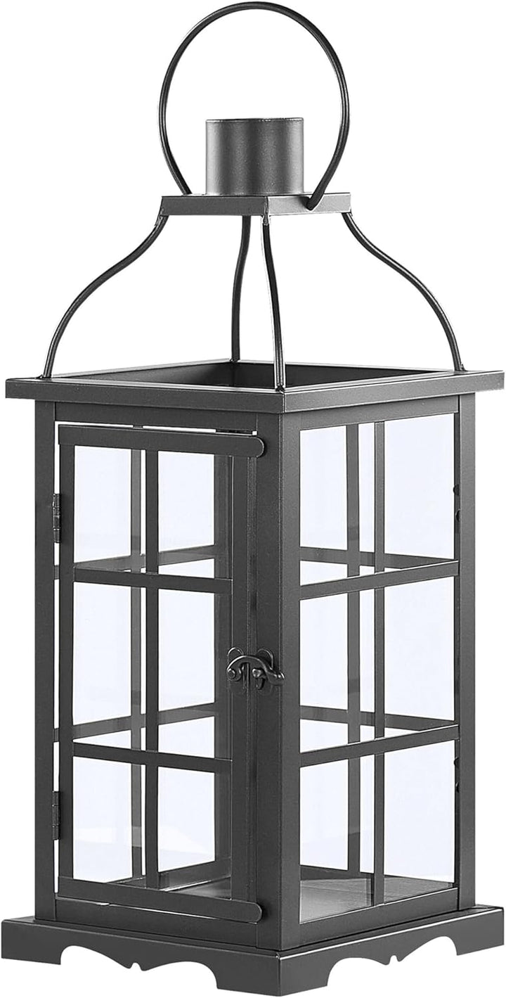 Windlichtlaterne Gartenlaterne Höhe 42 cm schwarz Eisen Dekolaterne Clara