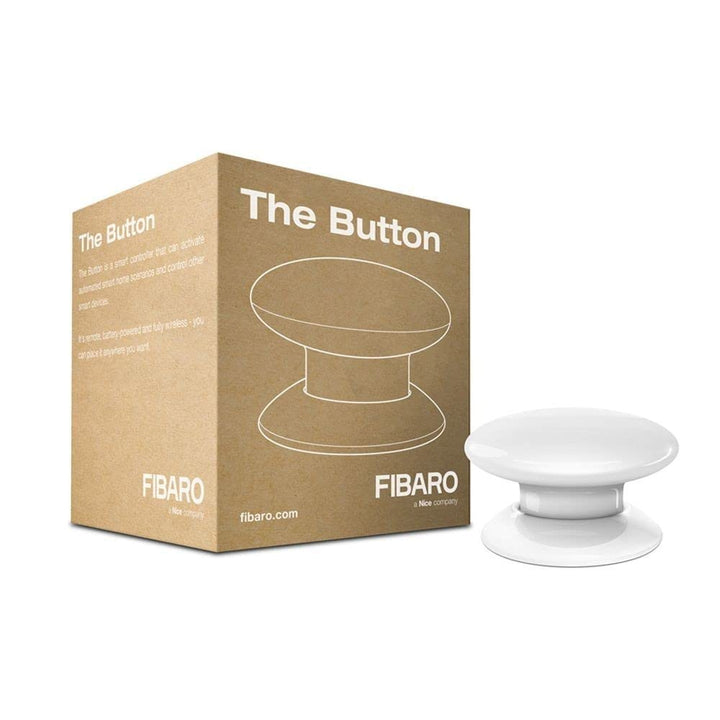FIBARO The Button White / Z-Wave Plus Drahtlose Tragbare Schalt-Knopf, Weiss, FGPB-101-1, Weiss