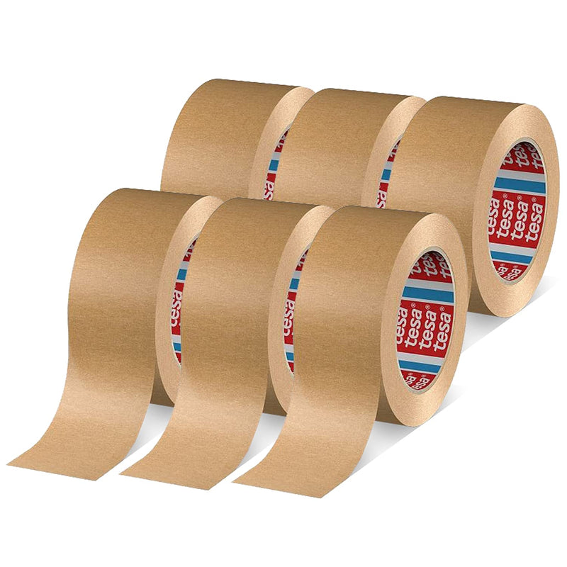 tesa 04713-00000-00 pack 4713 Paketband, Papier Klebeband zum Verschliessen von Verpackungen, recycl