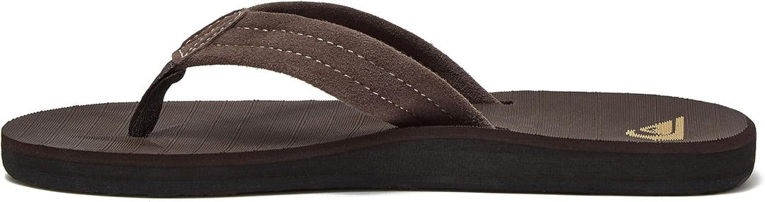 Quiksilver Carver Suede 3-Punkt Flip Flop Sandale, Braun Blau Rot, 43 EU 49.5 EU Demitasse Solid, 49