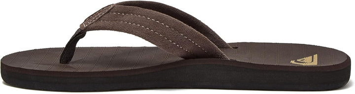 Quiksilver Carver Suede 3-Punkt Flip Flop Sandale, Braun Blau Rot, 43 EU 49.5 EU Demitasse Solid, 49