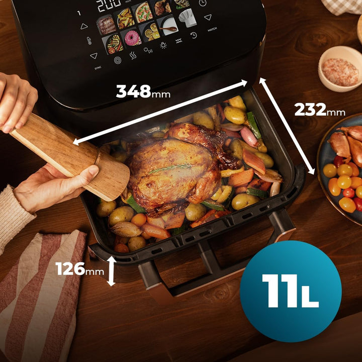 Cecotec Heissluftfritteuse ohne Öl - 10L - Grill - Doppelwiderstand - Integrierter Smoker - Air Frye