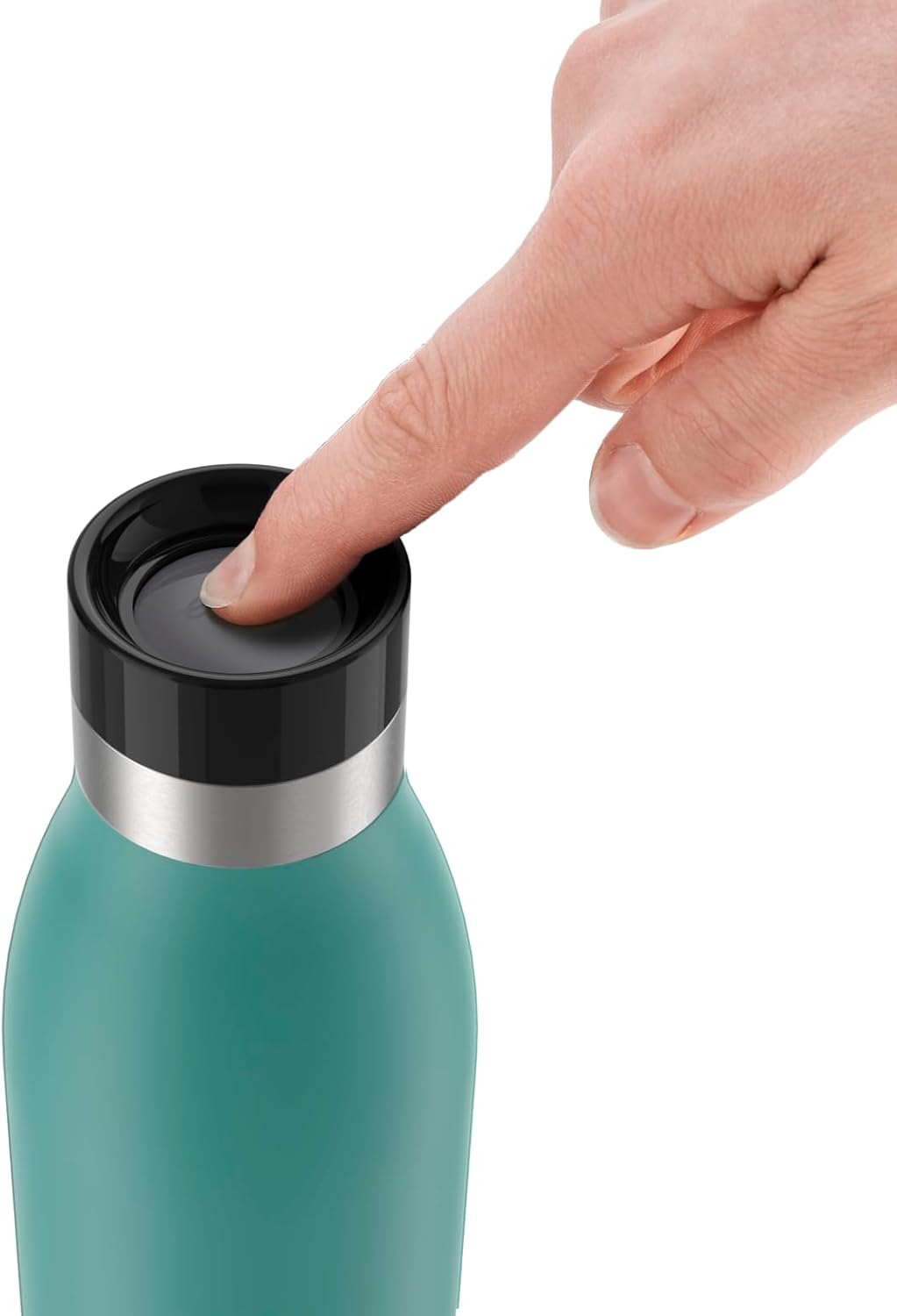 Emsa Bludrop Isolier-Trinkflasche, 0,5 Liter, 100% dicht, Quick-Press Verschluss, Ergonomischer 360°