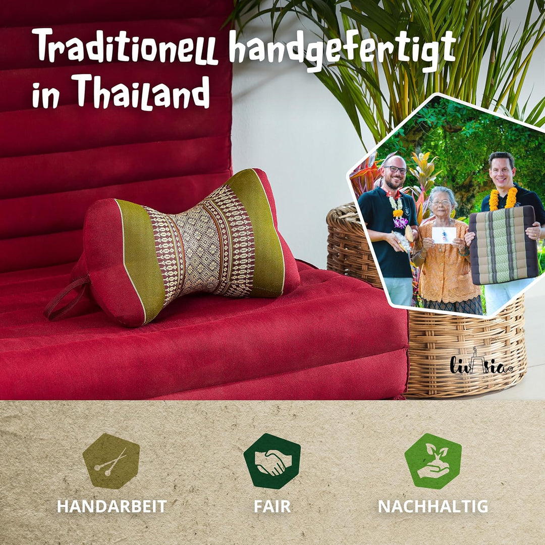 livasia Nackenstützkissen Knochenkissen, Nackenkissen Knochenform, Sofakissen, Lesekissen mit Kapok,