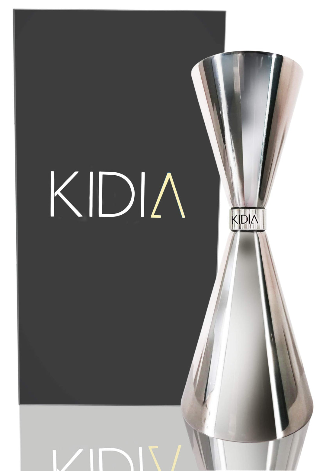 Kidia Doppel Jigger - Doppelter Cocktail-Messbecher mit 30ml & 60ml Füllinhalt - 304 Edelstahl mit C