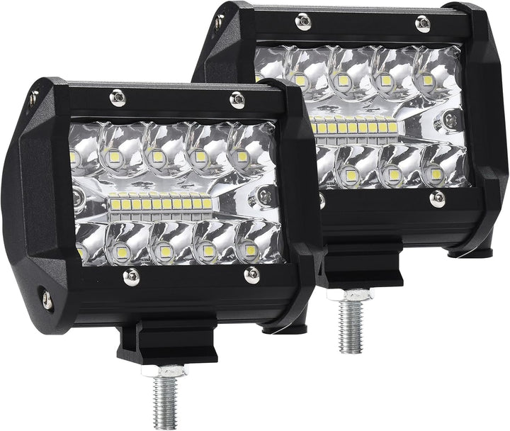 Kraumi LED Arbeitsscheinwerfer 4 Zoll 60W Cree LED Zusatzscheinwerfer 12V 5,600lm Auto Scheinwerfer