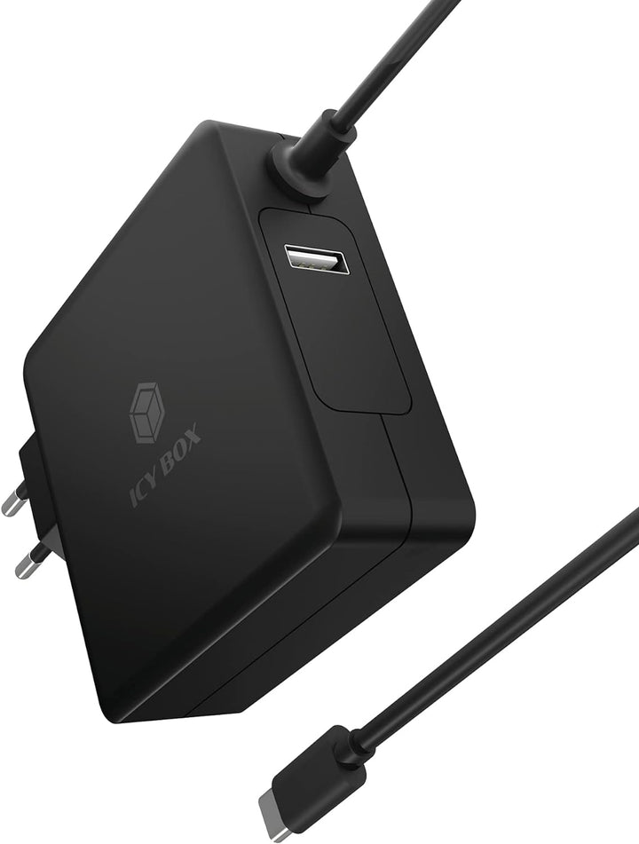 ICY BOX 90W USB-C Netzteil für Laptops, Tablets und Smartphones, Schutzfunktion, Power Delivery 3.0,