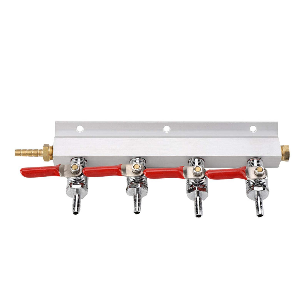 4-Wege-Gasverteiler Muti-Way-CO2-Verteiler für Verteiler Splitter Beer Integrierte Rückschlagventile
