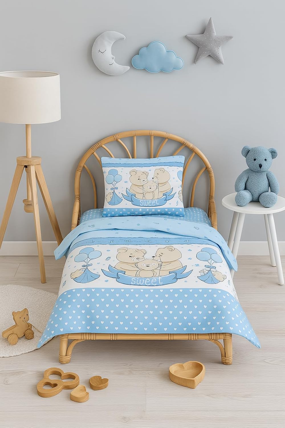 Babylux Bettwäsche Bezug 2 TLG. 100 x 135 cm / 90 x 120 cm Kinderbettwäsche Bettwäsche Kind Bettset