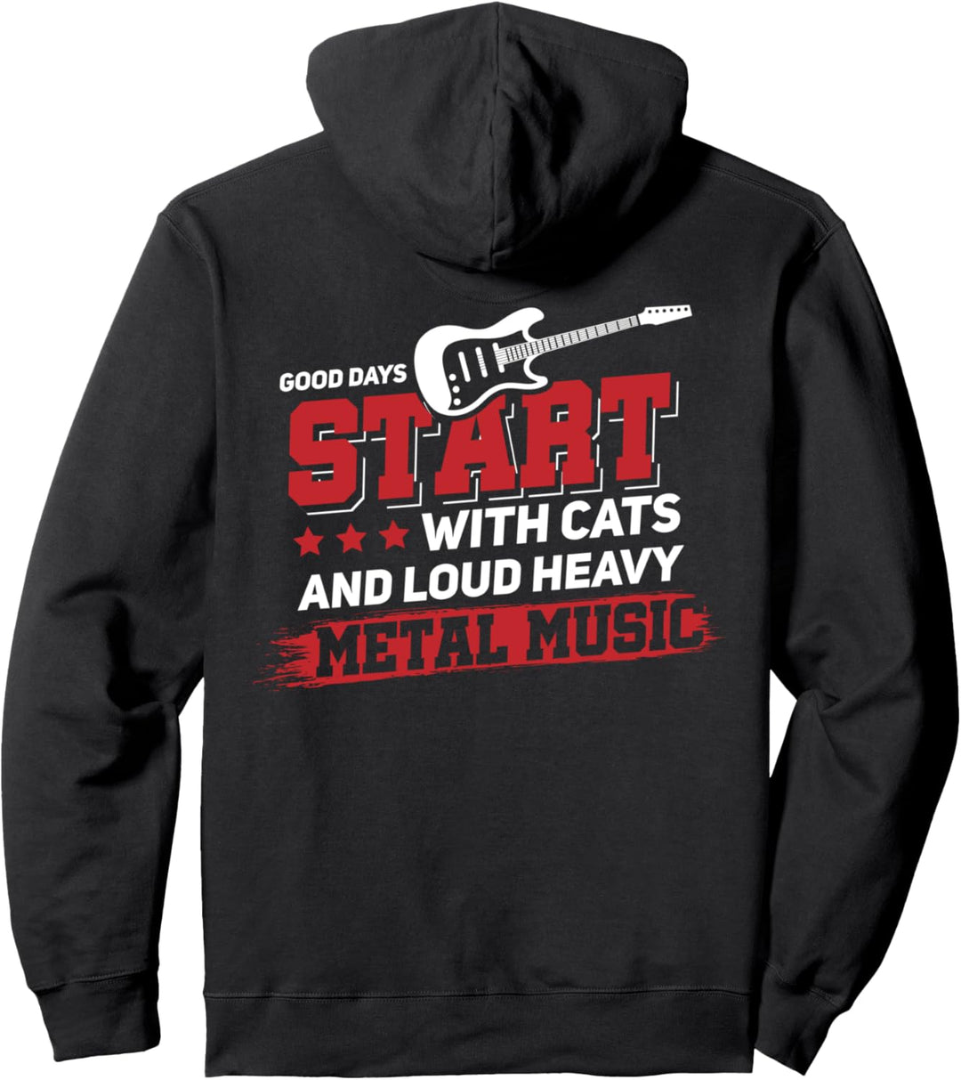 Heavy Metal Und Goth Metaller Cats Pullover Hoodie
