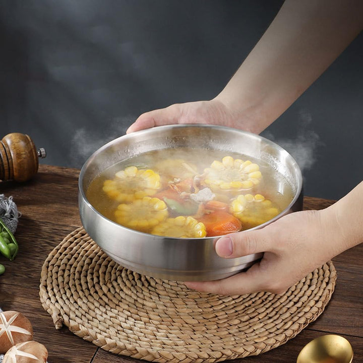 Edelstahl Sch¨¹ssel Doppelwandige Anti ?e Sch¨¹ssel 19cm Servierschalen R¨¹hrsch¨¹ssel Suppensch¨¹ss