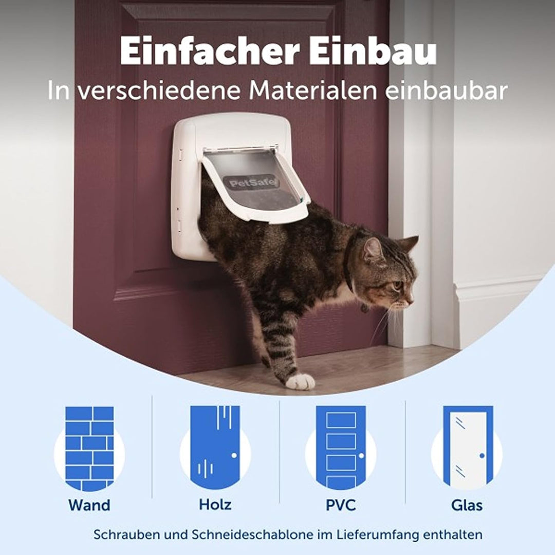 PetSafe Staywell Magnetische Katzenklappe Deluxe, Magnet-Schlüssel gibt nur Ihrer Katze Zugang - häl