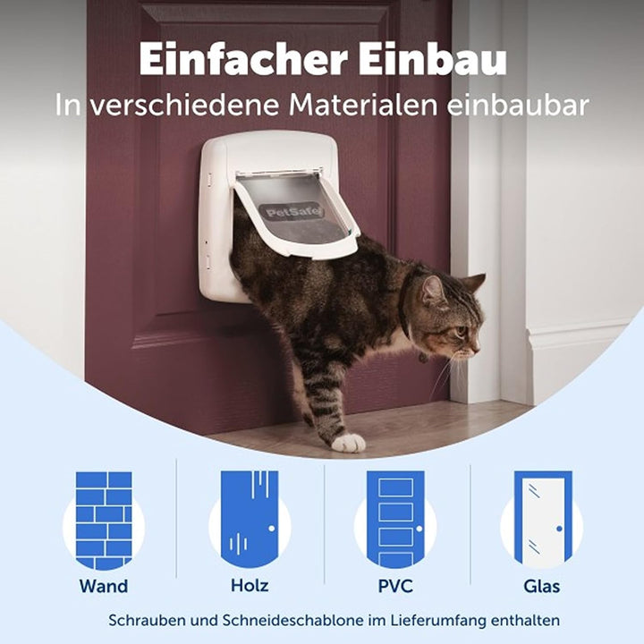 PetSafe Staywell Magnetische Katzenklappe Deluxe, Magnet-Schlüssel gibt nur Ihrer Katze Zugang - häl