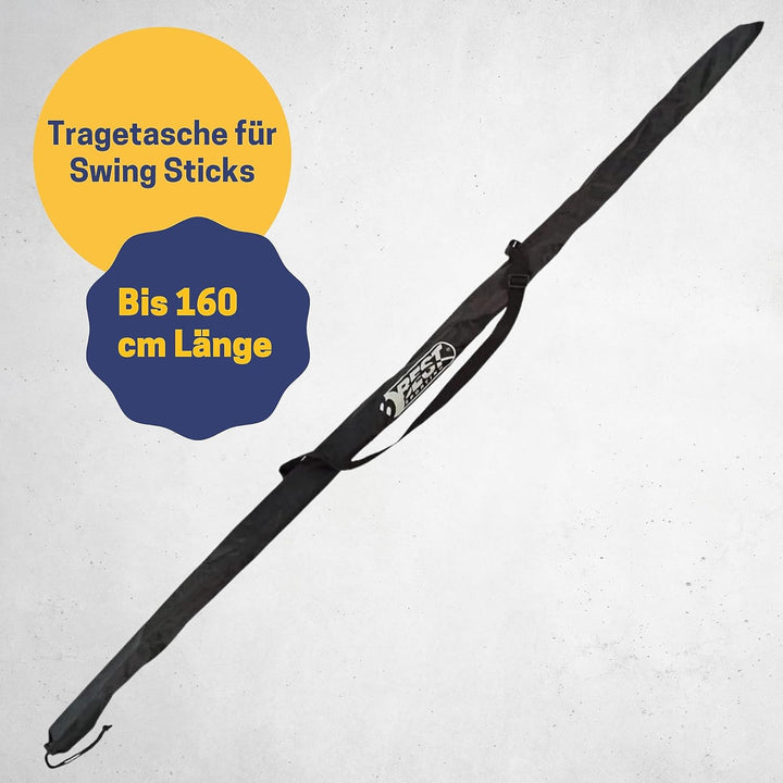 Best Sporting Swing Stick Tasche mit verstellbarem Schultergurt, schwarz | Länge 160 cm | Einfacher
