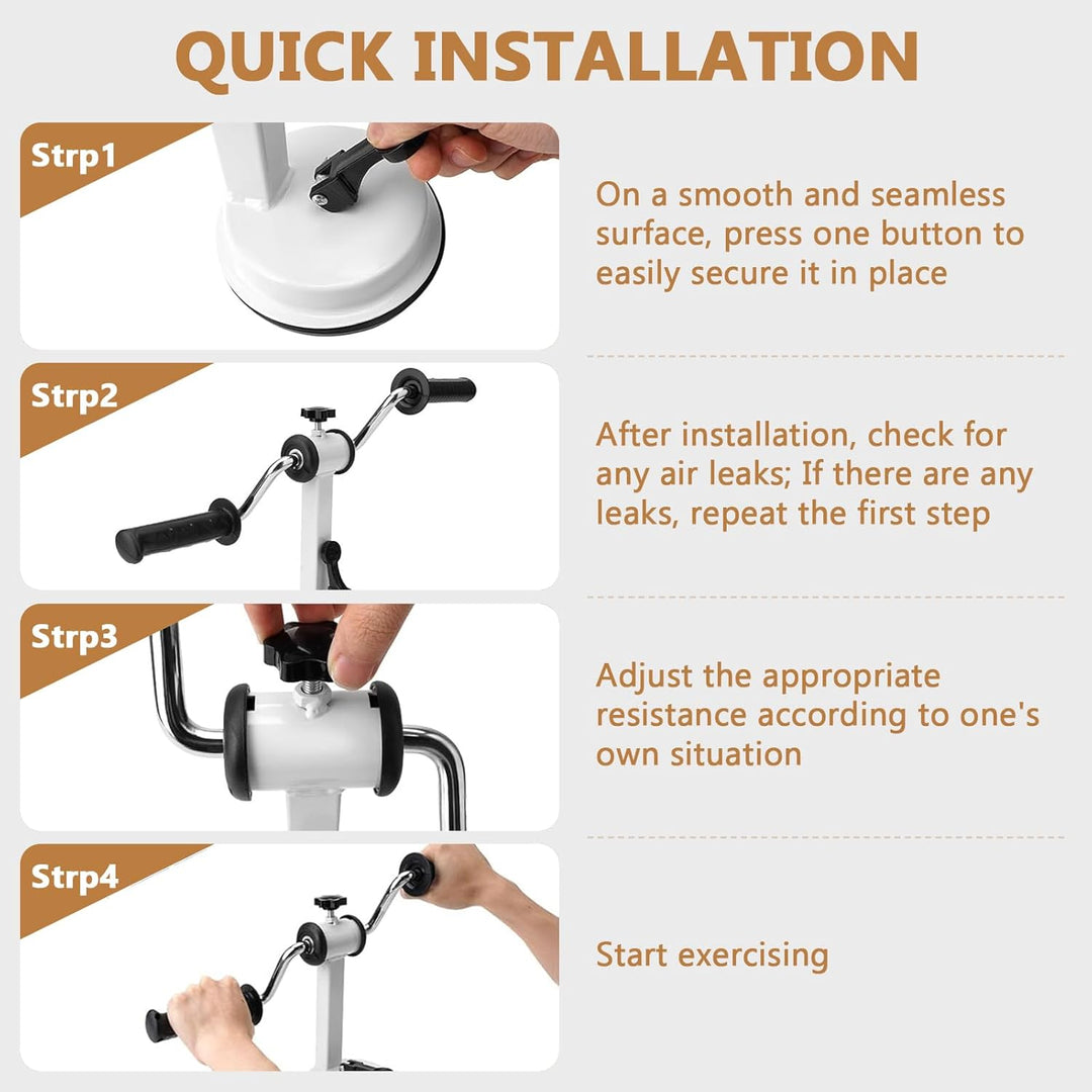 Armtrainer für Physiotherapie, Mini Heimtrainer, Armdrücken Trainer Exerciser, Tragbare Armrotations