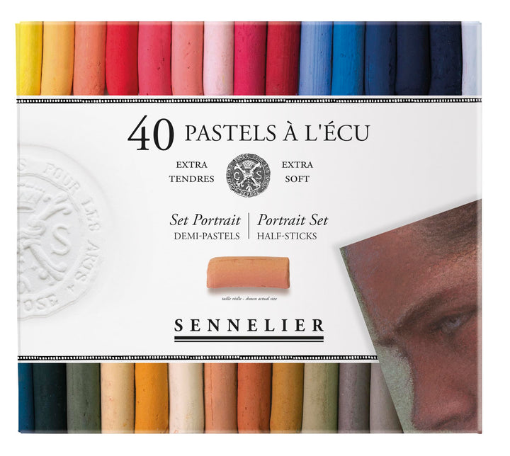 Sennelier Pastels Soft Half ST 40/PKG, Portrait, Einheitsgrösse 1 40 stück (1er Pack), 1 40 stück (1