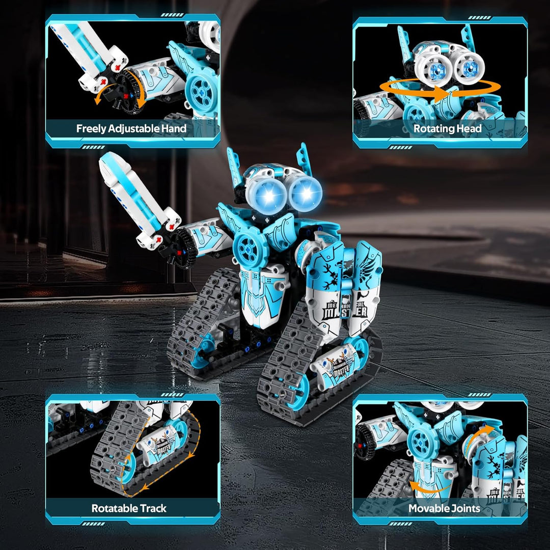 JOYTREKY Roboter Spielzeug Technik ab 5 6 7 8 9 10 11 12+ Jahre Jungen, 3 in 1 Roboter Kinder App-Fe