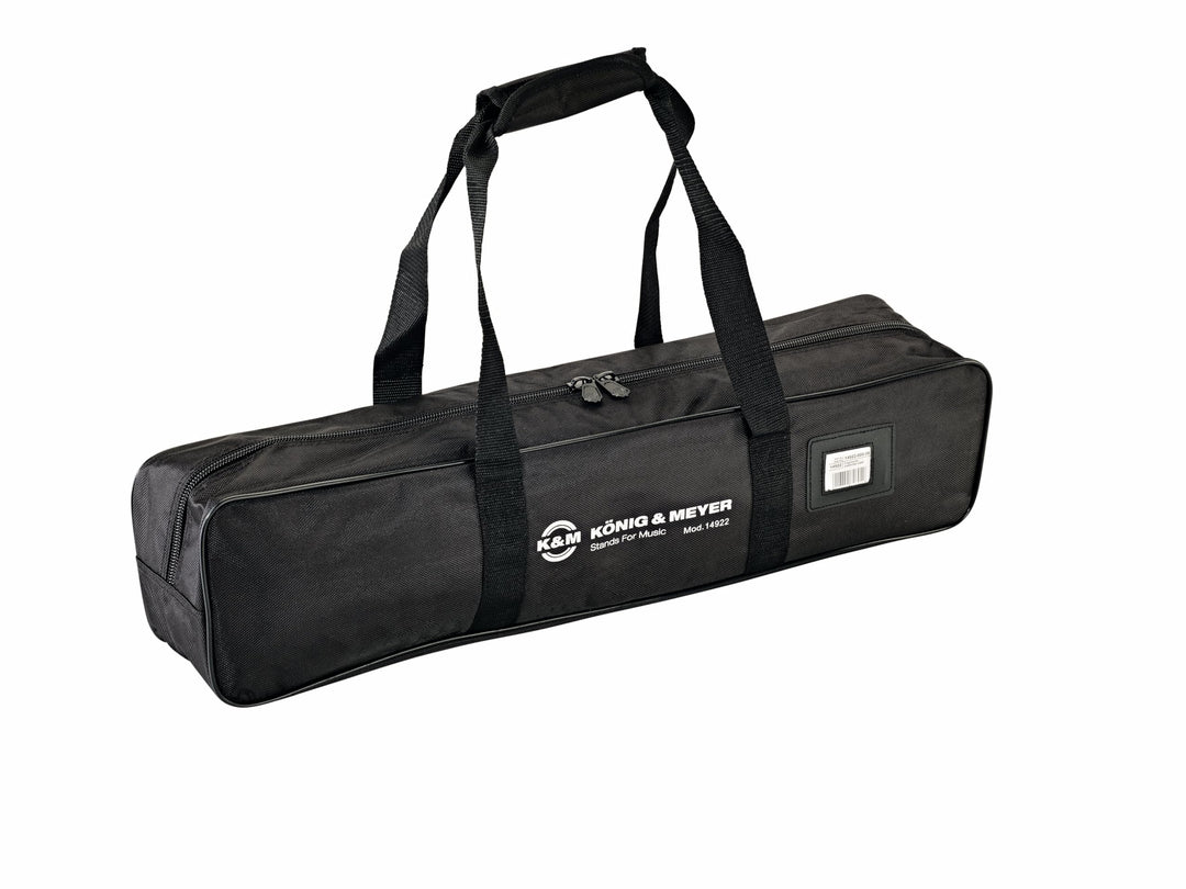K&M 14922 Tragetasche für Tenorhornständer - Nylon, Schwarz mit K&M Signet - 67 cm Länge mit zwei Tr