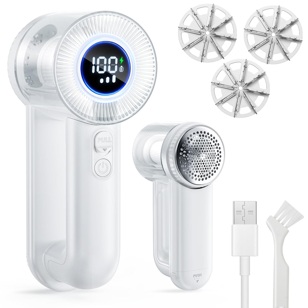 Fusselrasierer Elektrisch, 1800mAh USB Aufladbar Fusselentferner für Kleidung & Möbe, 3 Geschwindigk