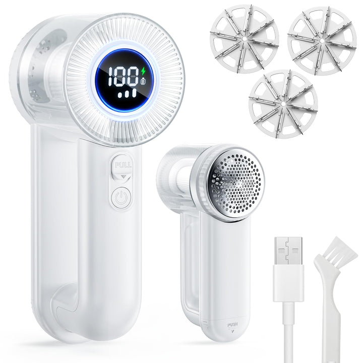 Fusselrasierer Elektrisch, 1800mAh USB Aufladbar Fusselentferner für Kleidung & Möbe, 3 Geschwindigk