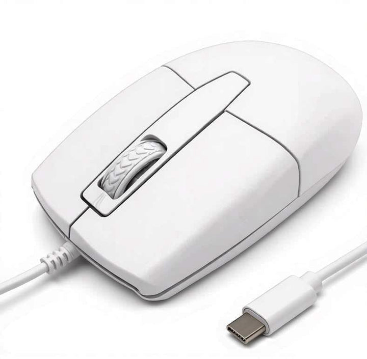 Kabelgebundene Maus USB C Geräuscharmes Klicken Optische Typ-C Mäuse mit 1.5m Kabel 1000 D-PI 3 Tast