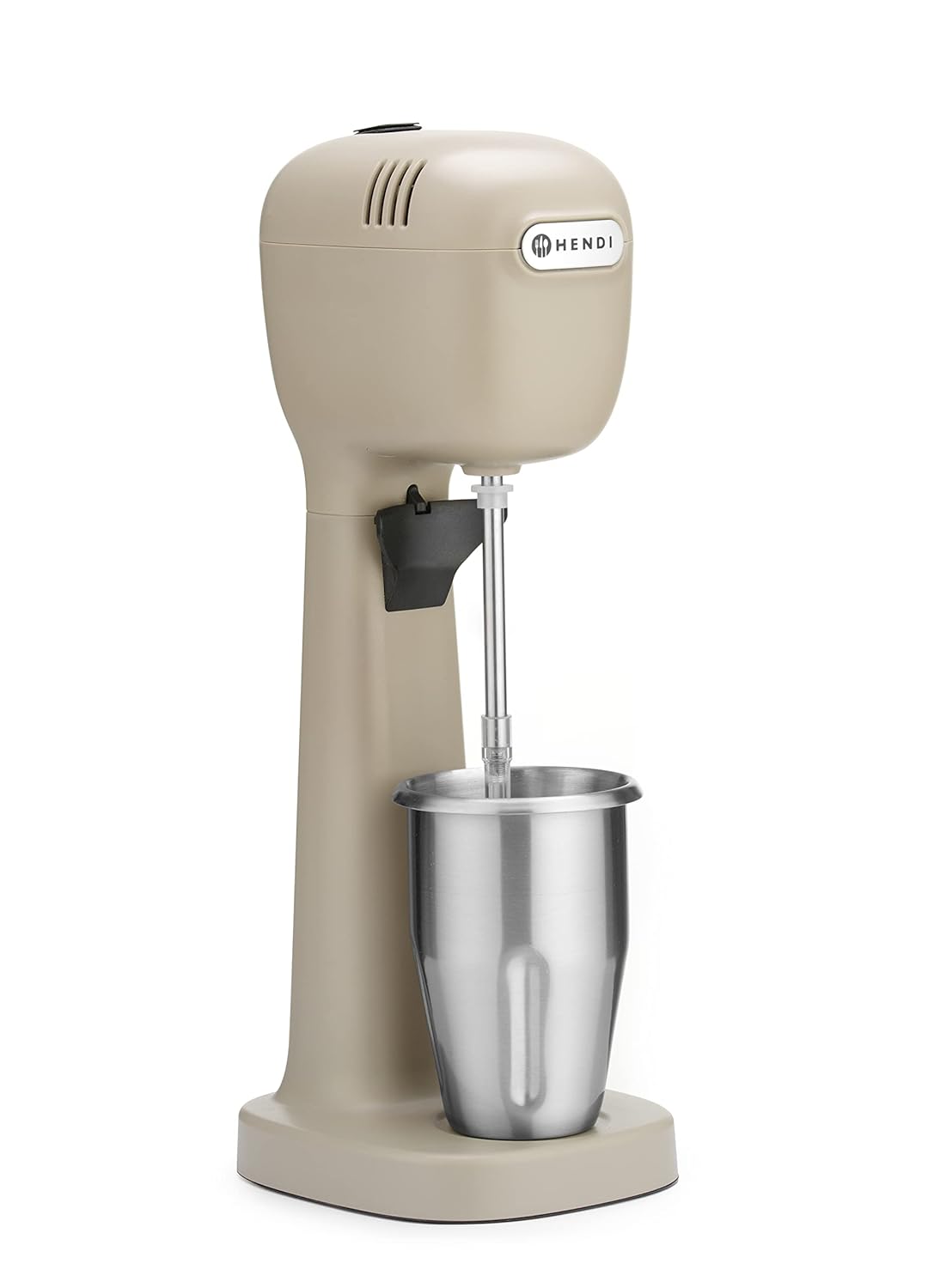 HENDI Milchshake Maker, Drink mixer, Frappés, Getränkemixer, Inkl. 2 Mixbechers (Edelstahl und Polyk