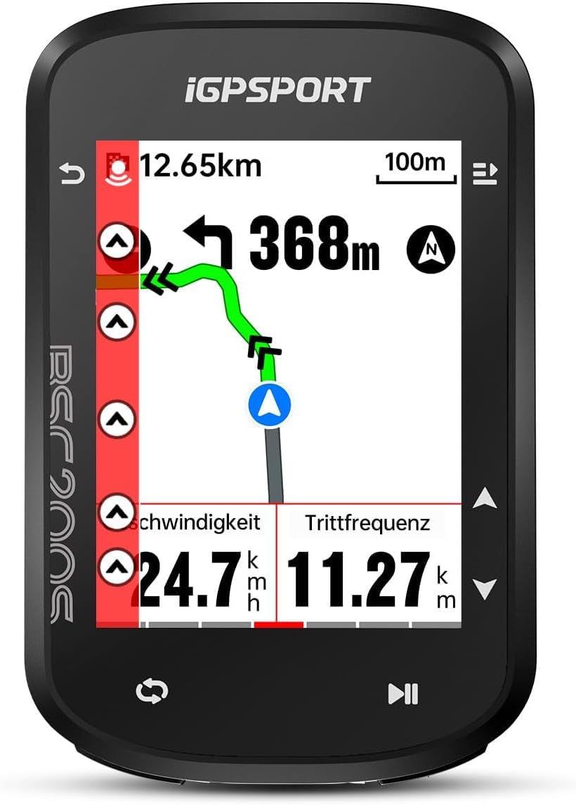 iGPSPORT BSC200S Fahrradcomputer Kabellos GPS, Routennavigation Weiterfahrtfunktion Gierwende-Eingab