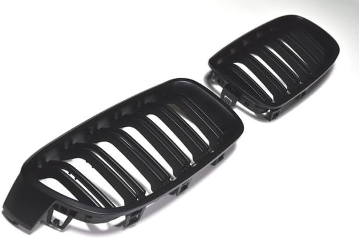 Kühler- Sport- Front- Doppel- Rippen- Grill Schwarz Matt Eintragungsfrei Set