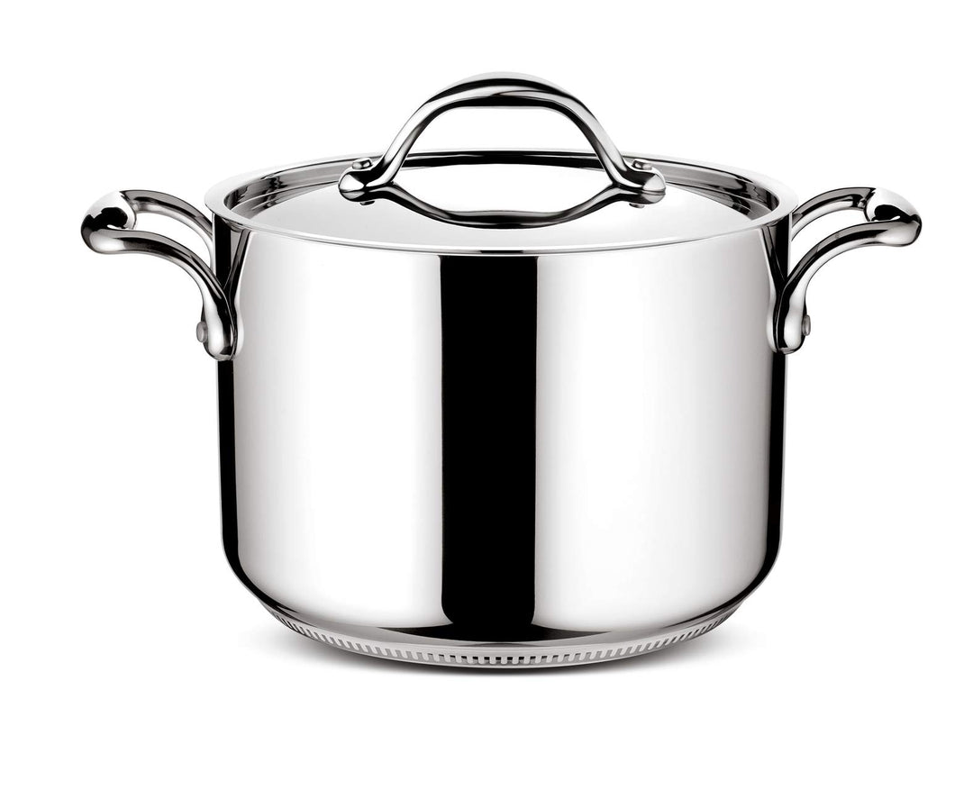 Lagostina ACCADEMIA LAGOFUSION Fleischtopf, Edelstahl, 24 cm (6,7 l) + Deckel, für alle Herdarten, a