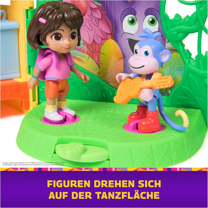 Dora Regenwald Casita Spielset - mit 2 Figuren, 8 Accessoires, 2 Songs und Geräuscheffekten aus der