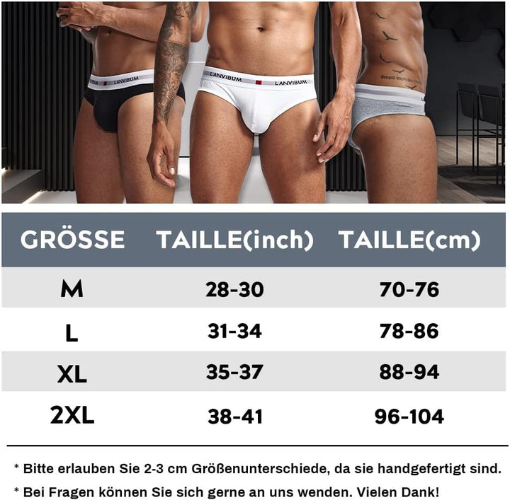 PHOLEEY Herren Slips Baumwolle Unterwäsche männer niedrige Taille atmungsaktive Unterhosen geeignet