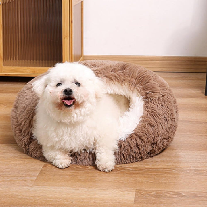 Flauschig Hundebett Muschelform Katzenbett Warm Tierbett Haustierbett Waschbar Hundesofa Katzensofa