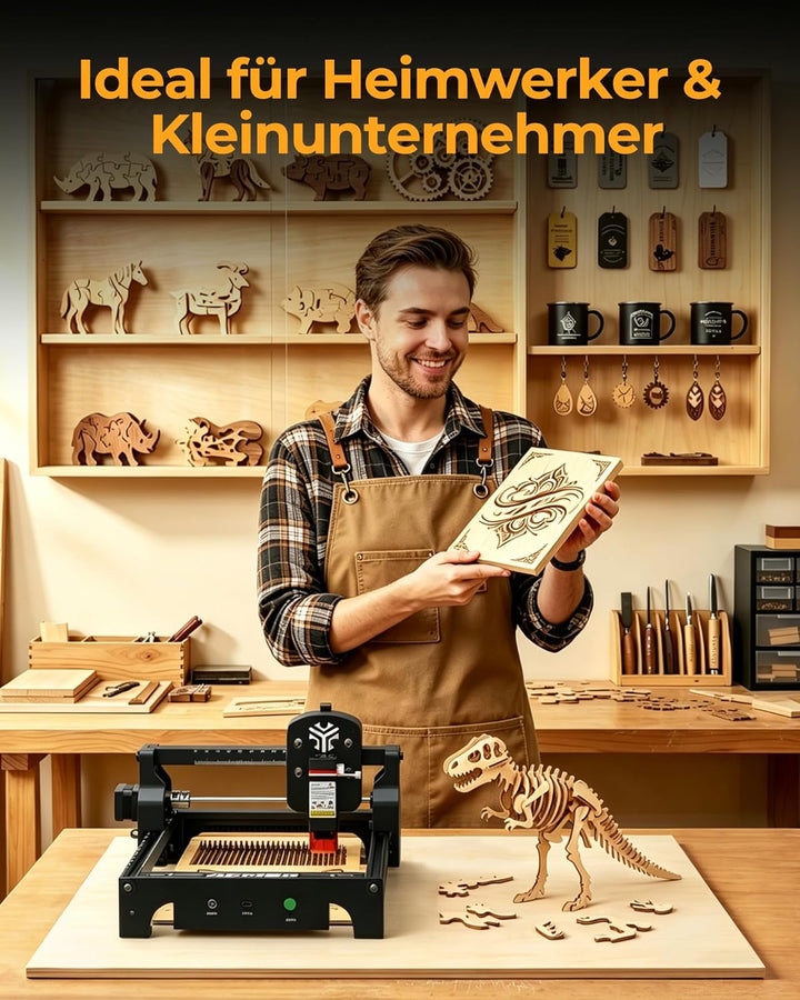 Acmer T1 Lasergravierer 3.5W, Tragbarer Mini Lasergravur Maschine, 0.01mm HochpräZiser Laser Cutter,