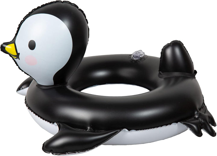 Heless 11 - Schwimm-Set für Puppen im Pinguin Pünktchen-Design, 4 teilig mit Schwimm-Outfit, Badesch