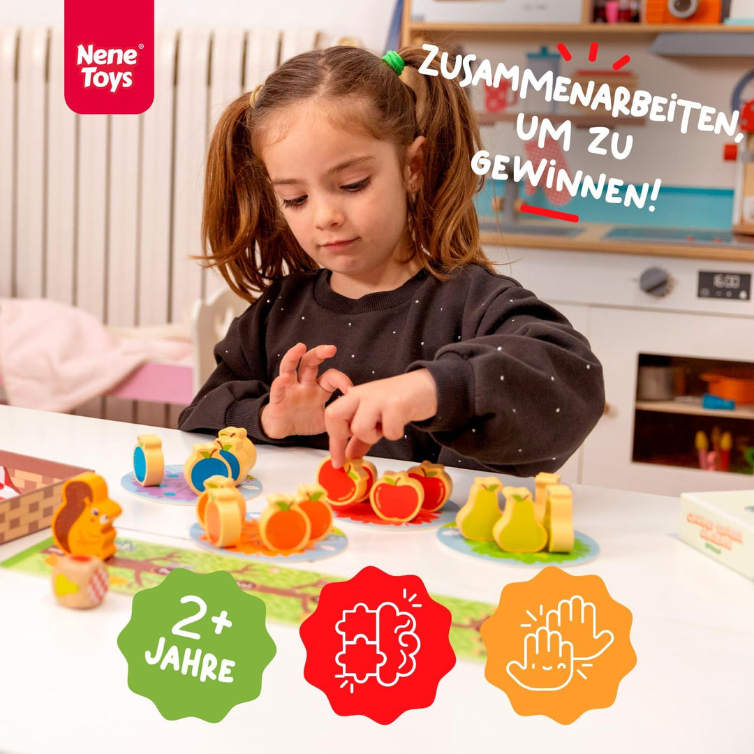 Nene Toys Früchte-Sammelspiel ab 2 Jahre – Kooperatives Brettspiel für Kleinkinder – Kinderspielzeug