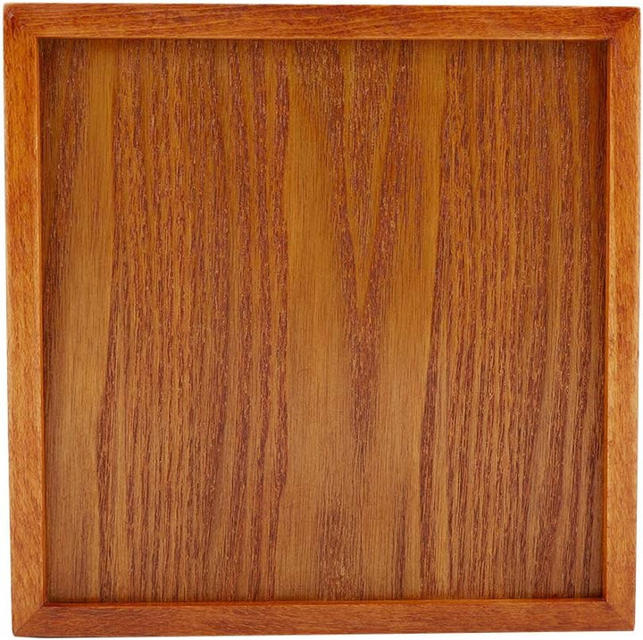 Teetablett aus Holz, Eleganter Servierteller aus Massivem Holz für Tee, Kaffee, Sushi, Snacks, für Z