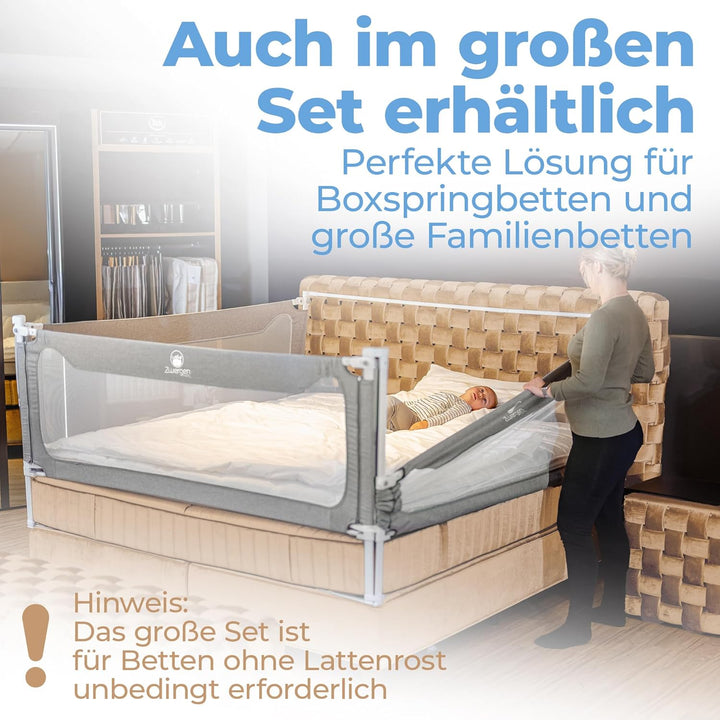 Rausfallschutz Bett (180cm) Labor geprüftes Bettgitter Bettschutzgitter [Eine Seite] mit Gurt für me